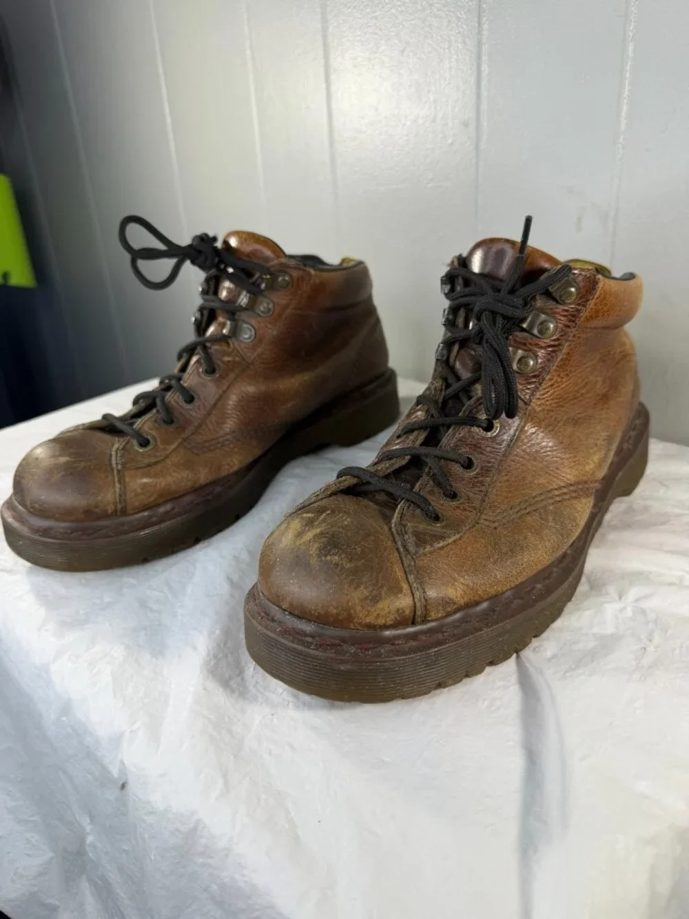 Vintage Docs Dr. Martens 8287 Brown Leather Boots Sz UK 9 US 10 Men Made England